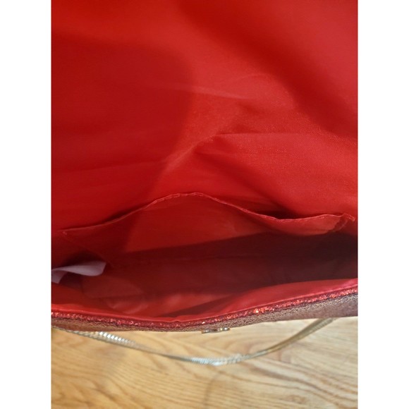 Jimmy Choo Parfums Red Sparkly Purse With Chain Strap - Picture 10 of 11